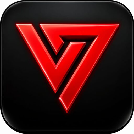 IV7 logo featuring a premium red gaming symbol on a black